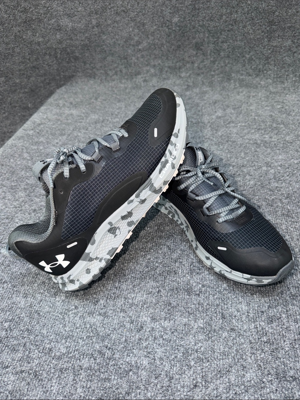 Under Armour Charged Bandit Trail 2 Black and Gray Trail Running Sneakers